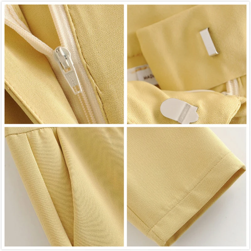 Женский офисный костюм из двух предметов пиджак на одной пуговице и брюки молнии