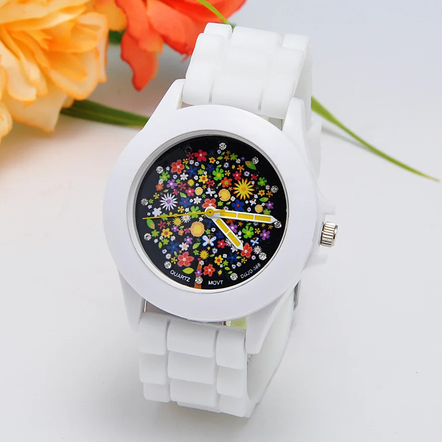 Прозрачные часы силиконовые женские спортивные повседневные кварцевые наручные