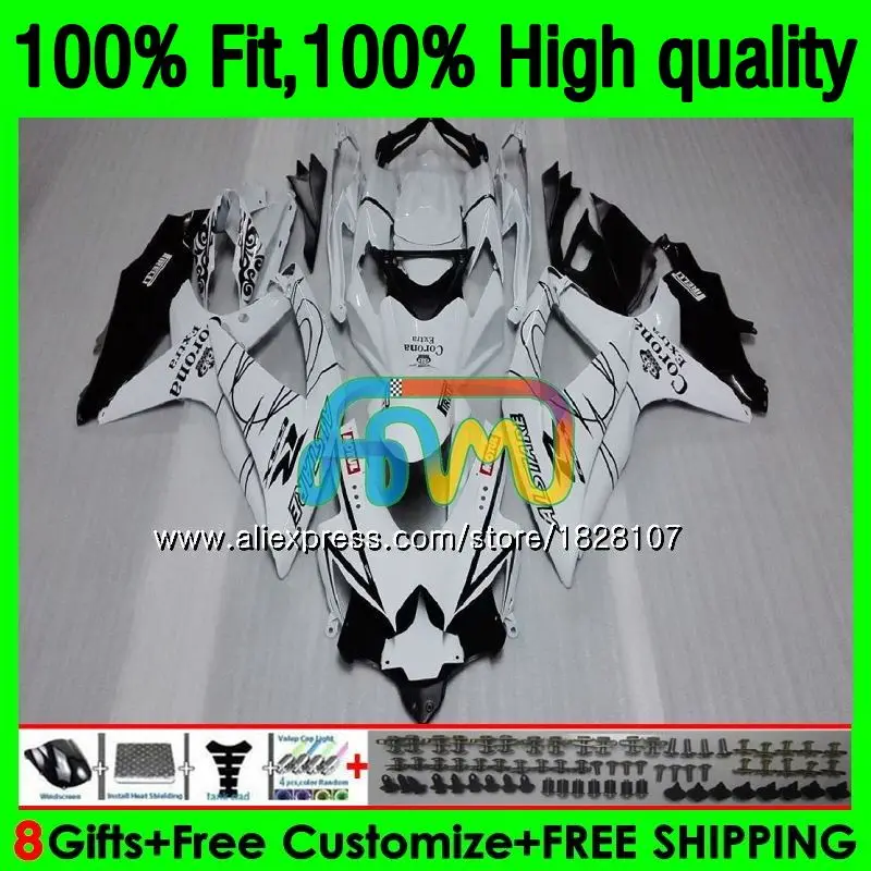 

OEM For SUZUKI GSXR 600 750 CC GSX R600 GSXR600 08 09 10 38BS.13 GSX-R600 GSXR-750 K8 GSXR750 Black white 2008 2009 2010 Fairing