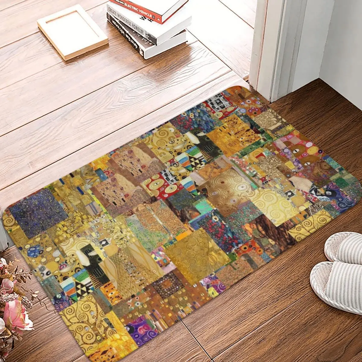 

Gustav Klimt масляная живопись, дверной коврик, современный полиэстеровый напольный коврик для ванной, гостиной, домашний коврик, дверной коврик,...