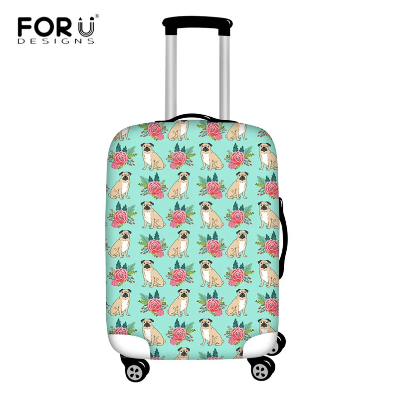 FORUDESIGNS/ дорожный Чехол для багажа, милый забавный мопс, Pupies, защита для багажа, чемодан, Защитные Чехлы, водонепроницаемый чехол - Цвет: HMA361
