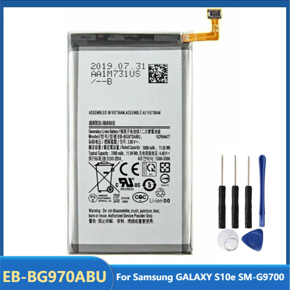 

Original Replacement Phone Battery EB-BG970ABU For Samsung GALAXY S10e S10E S10 E SM-G9700 Rechargable Batteries 3100mAh