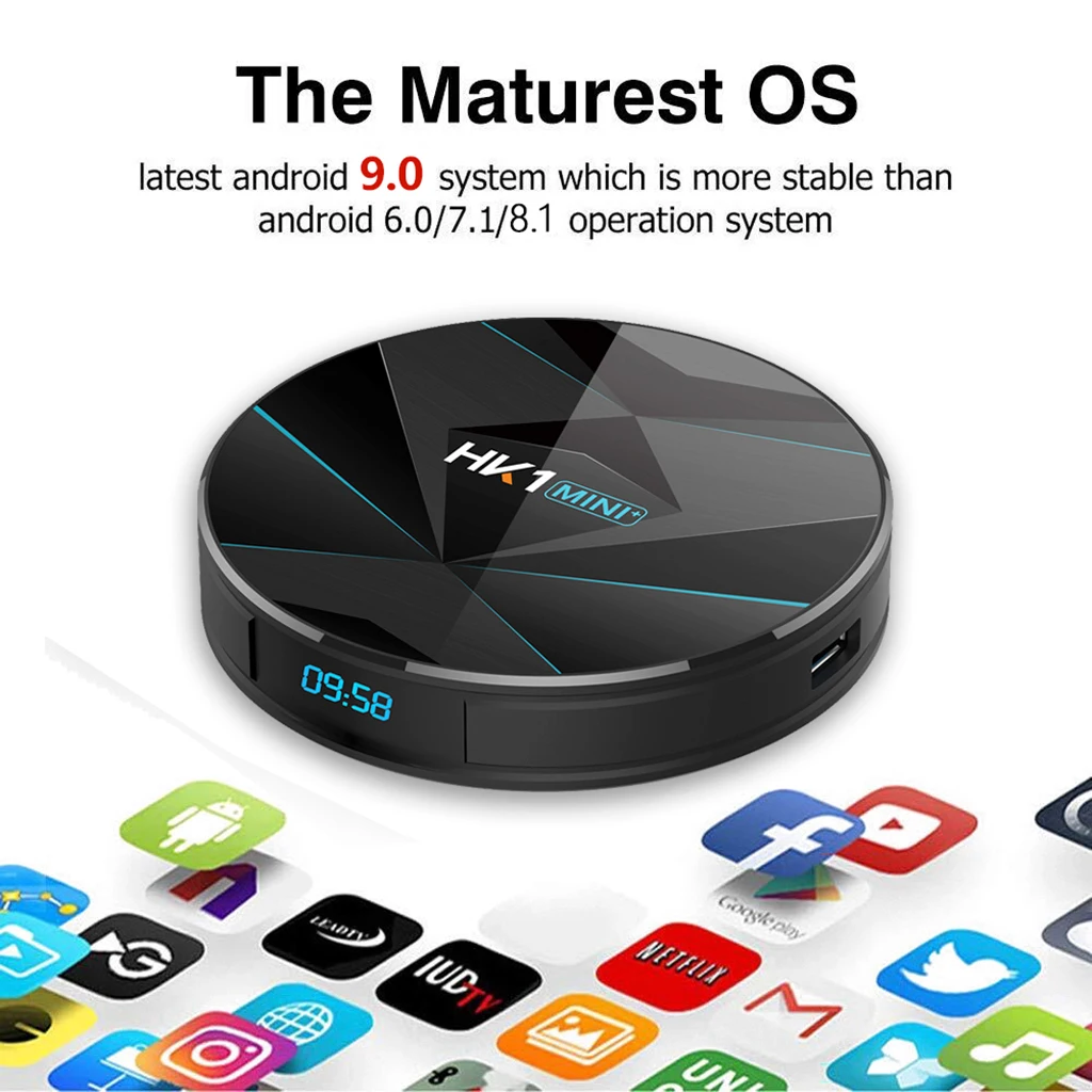 

HK1 MINI + TV Box RK3318 Quad Core 3D Dual WiFi Android 9.0 4+ 32G