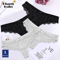 charmleaks womens underwear 1 pcs briefs thong lace panties tanga basic sexy hispter