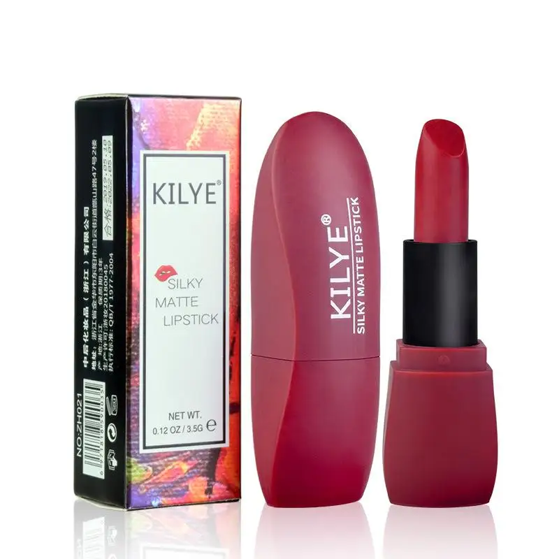 Водостойкая губная помада 12 цветов Стойкий матовый бархатный глянцевый блеск