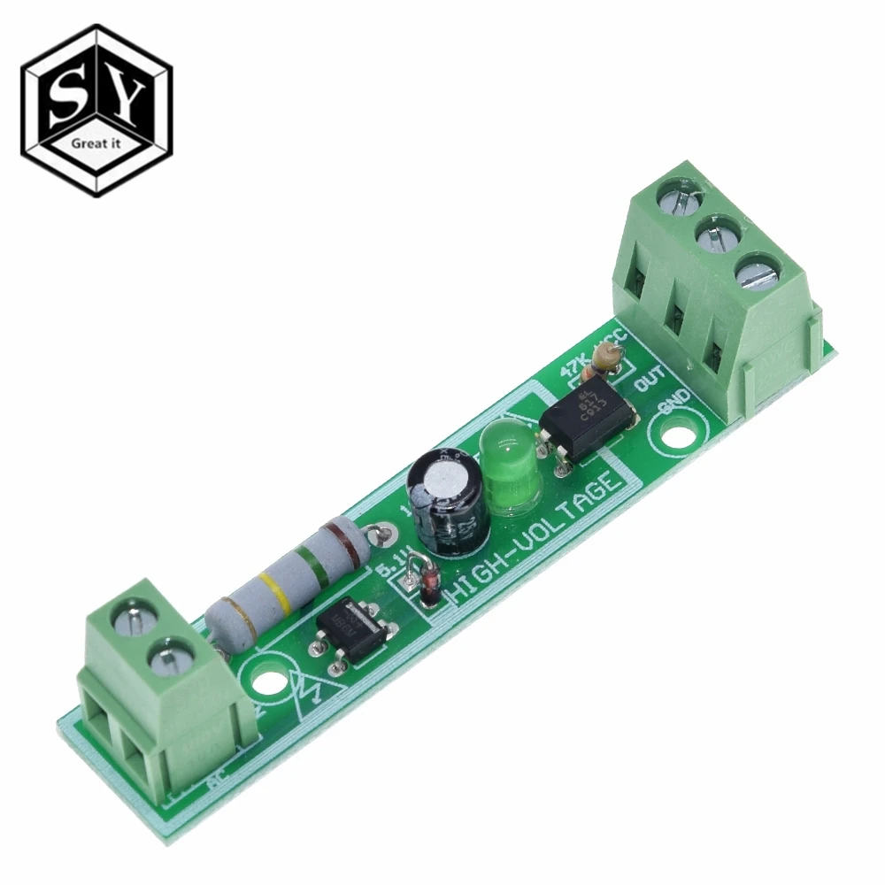 1 Bit AC 220V Optocoupler изоляционный модуль обнаружения напряжения Адаптивная плата 3 5V