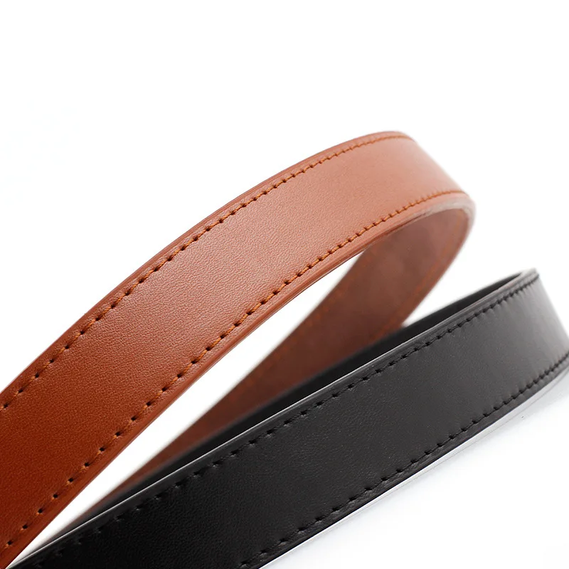 Ремень женский из искусственной кожи тонкий пояс без иглы с квадратной пряжкой