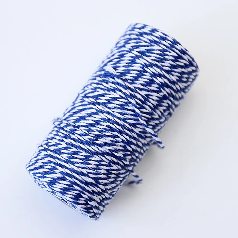 Diy декоративная подарочная упаковка веревка рулон хлопковые шнуры двухцветные