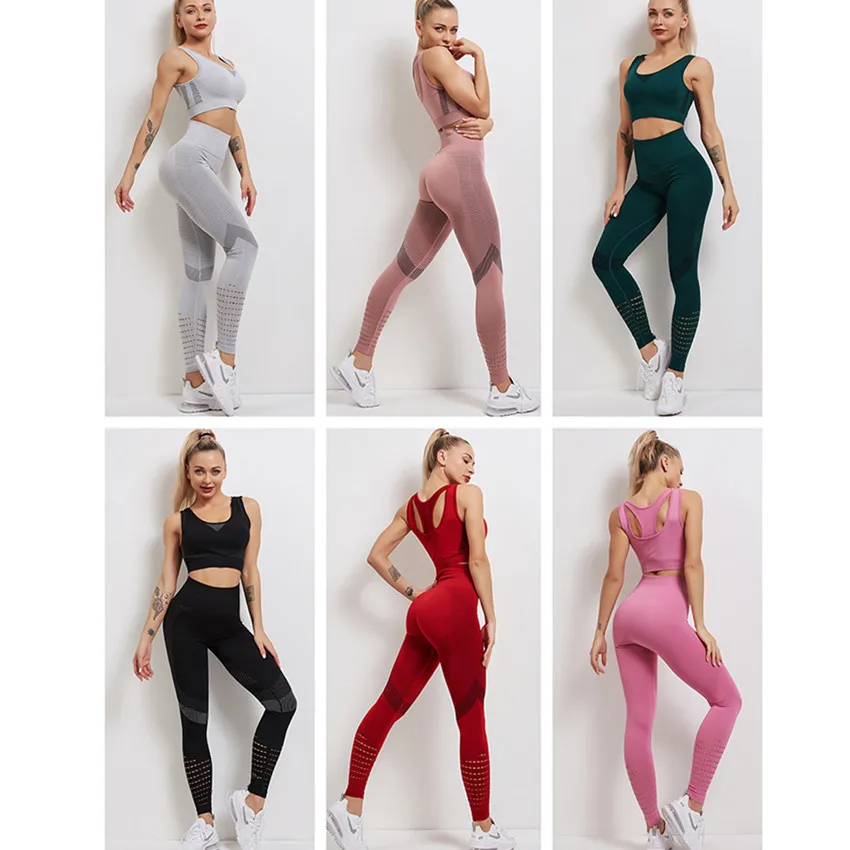 

Women's Sportswear Women Yoga Sets High Waist Sports Leggings Sports Bra Gym Clothing Workout Set Sport Suit Women