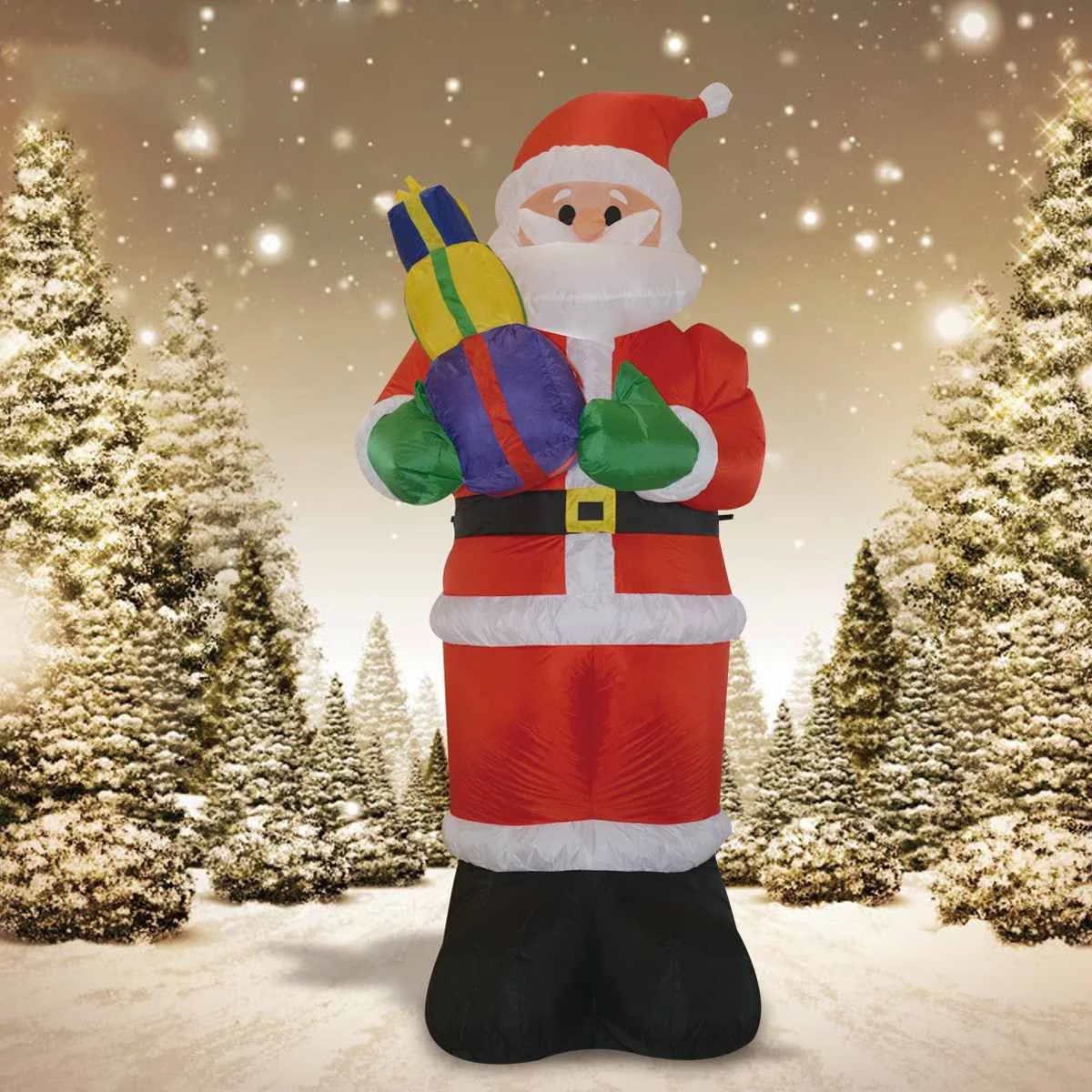 LBLA 240 см светодиодный Дед Мороз надувная фигура ночной Светильник надувная игрушка воздуходувка Сад Двор макет Рождественская вечеринка Декор Игрушки ЕС