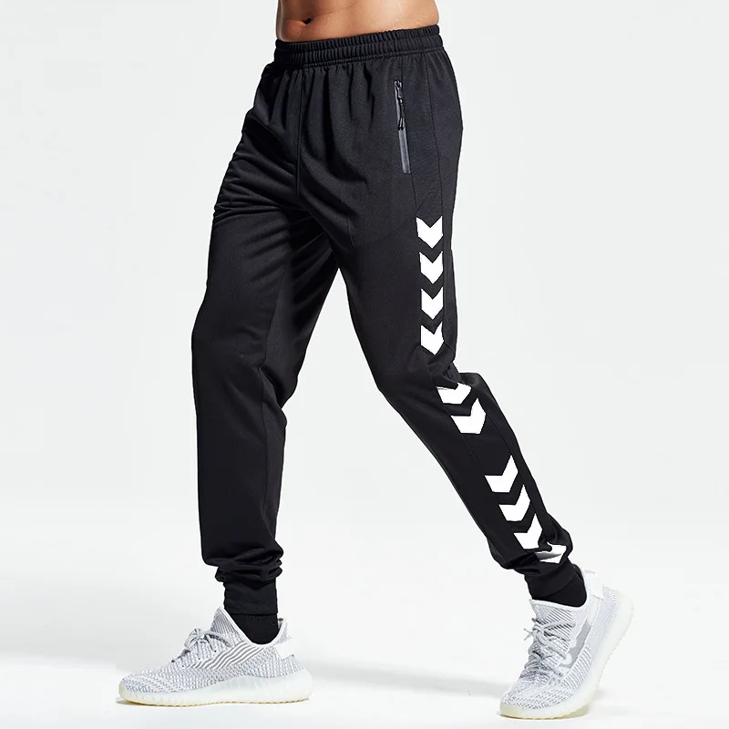 black white pants BINTUOSHI, футбольные тренировочные штаны, Мужские штаны с карманами на молнии для бега, велоспорта, спортивные штаны для фитнеса, бега, бега, спортивные штаны для йоги - Цвет: black white pants