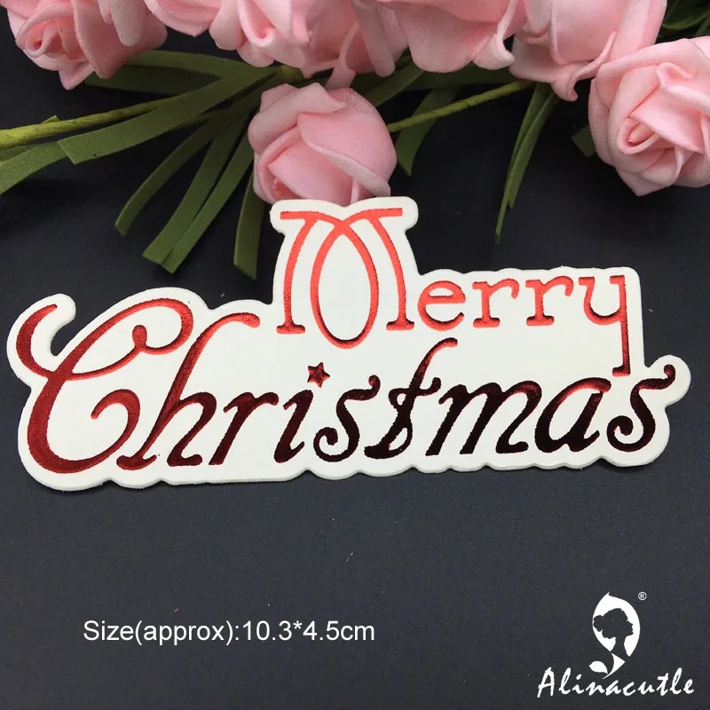 Alinacutle Горячая фольга штамповочная пластина вырезанная штамповка Merry