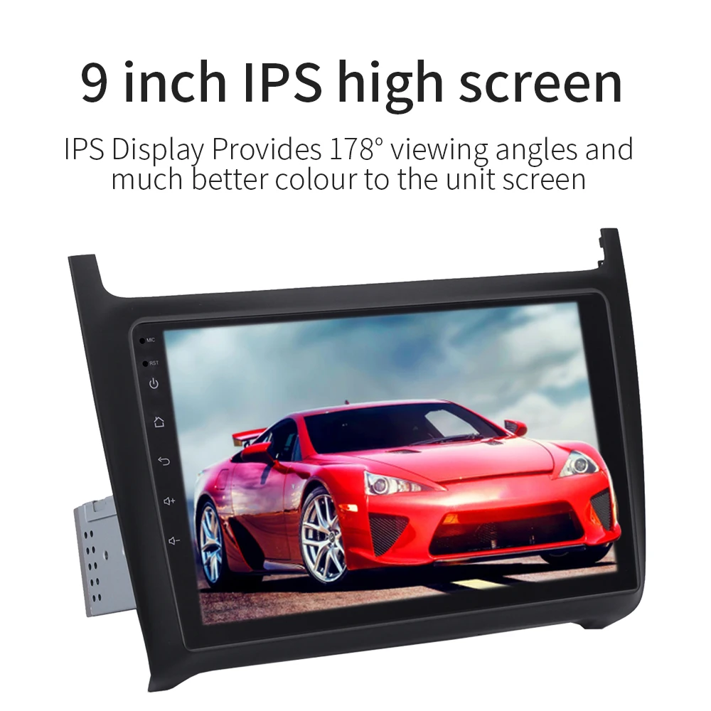 Dasaita 9 &quotIPS экран Android 10 0 GPS радио для VW New Polo 2012 2013 2014 2015 Восьмиядерный 4G RAM