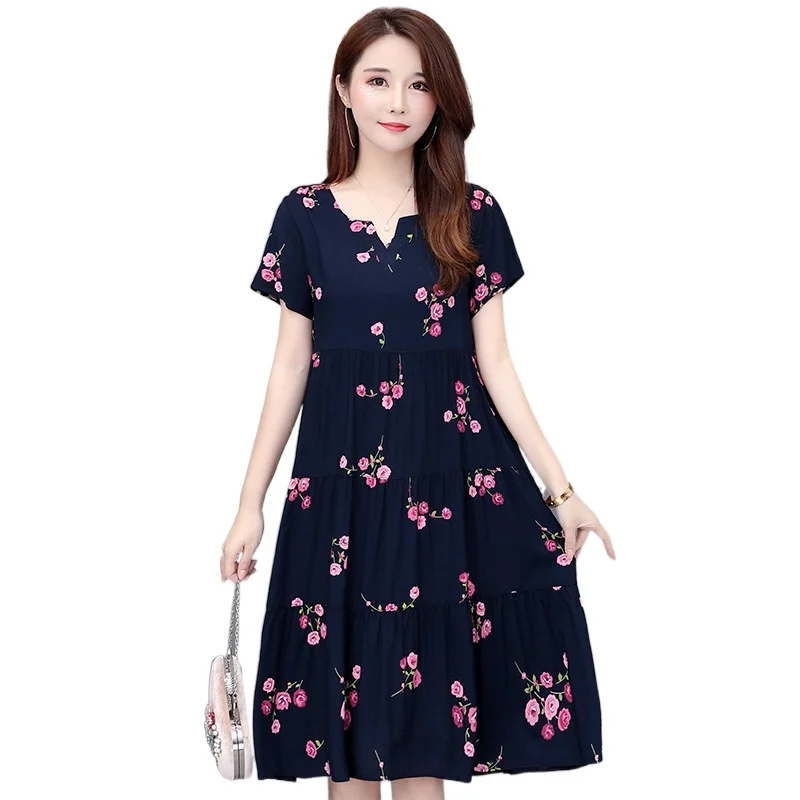 Летние платья для женщин с v-образным вырезом принтом в винтажном стиле vestidos verano