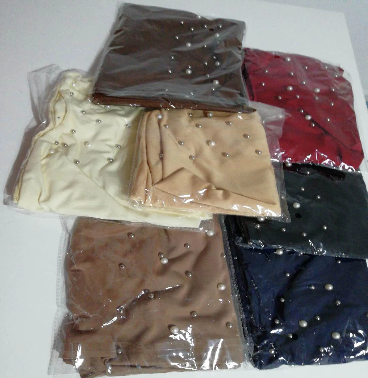 Оплетение для головы хиджаб исламский из джерси с бусинами тянущаяся складками женская тюрбанная шляпка с узлом обтягивающая голову эластичные аксессуары для волос.