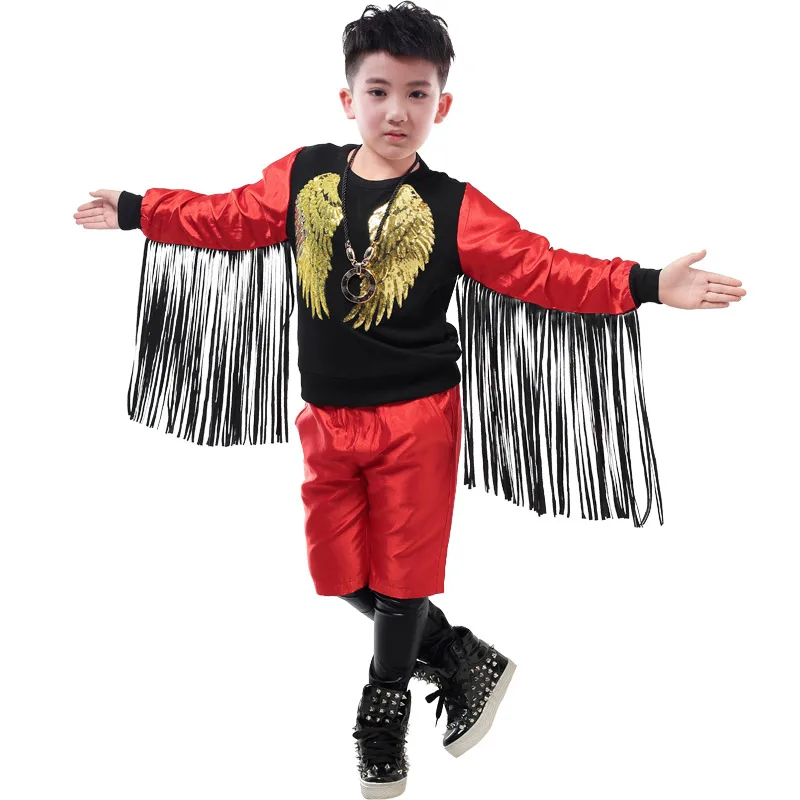 Модель для мальчиков Костюмы подиума Футболка с длинными рукавами Костюм