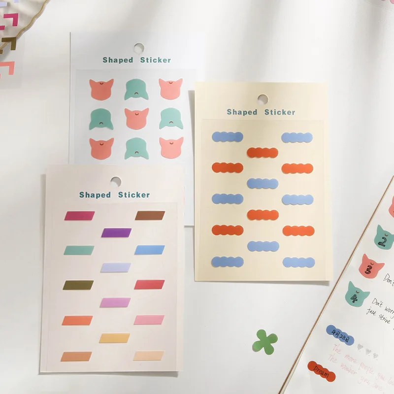 

Point Story Series Ins Small Fresh Hand Account Basic Material DIY Decorative Stickers 6 Models Paper