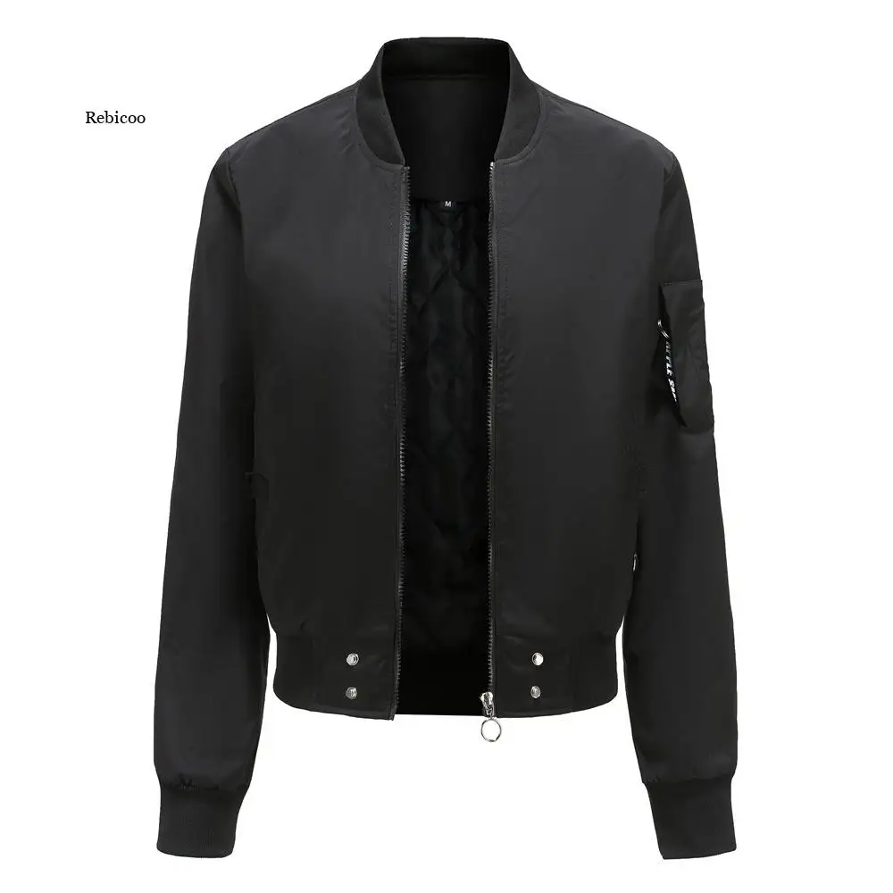 

Women's New Autumn Jacket Baseball Coat Women Casual Solid Color Femme Veste Kpop Jacket Outwear