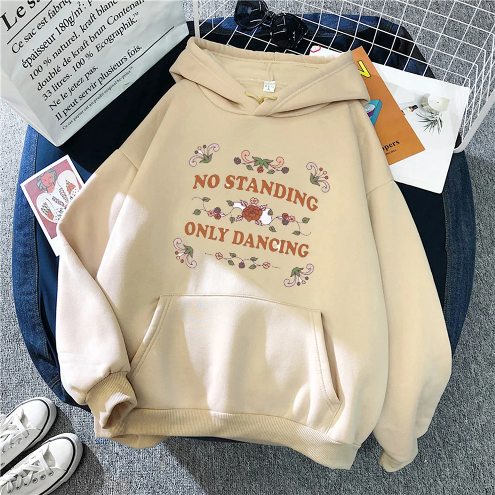 

No Standing Printing Womans SweahoodiesFashion Casual Hip Hop Top 2021 Autumn Oversize Hoodies Retro Crewneck Female Hoodie