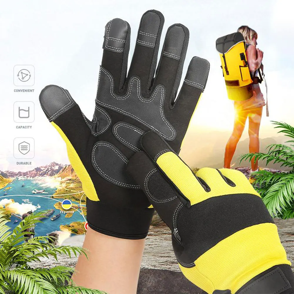 

Outdoor Sports Full Finger Climbing Gloves Rock Climb Downhill Hiking Anti Slip Wear resistant Safety Protective Garden Gloves