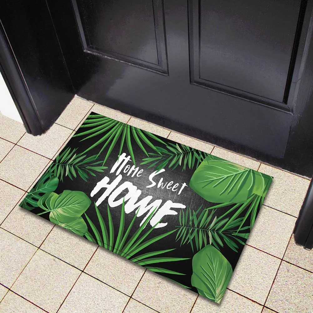 

3D Printed Home Welcome Floor Mats Soft Microfiber Hallway Bedroom Kitchen Mat Anti Slip Absorbent Indoor Doormats Washable
