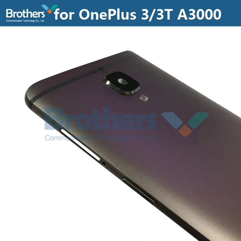 Задняя крышка для Oneplus 3 3T A3000 корпус батареи с камерой стеклянный объектив Вибрационный гибкий кабель для Oneplus3 3T A3010 батарейный отсек