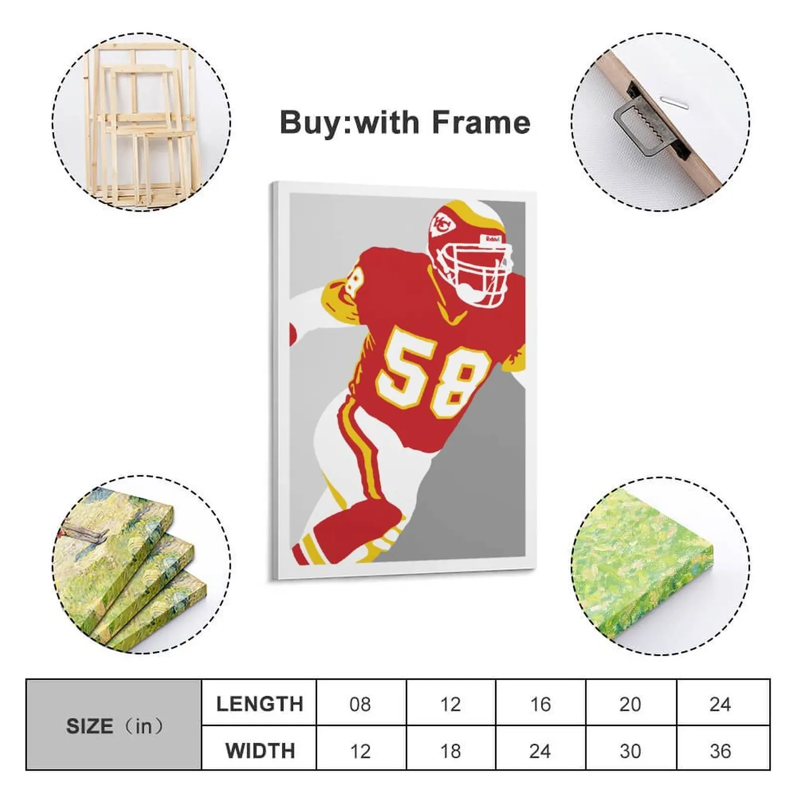 

Decor 58 Derrick Thomas Print Painting Canvas Hang A Picture for Living Room Wall Room Posters With Frame Modern Home