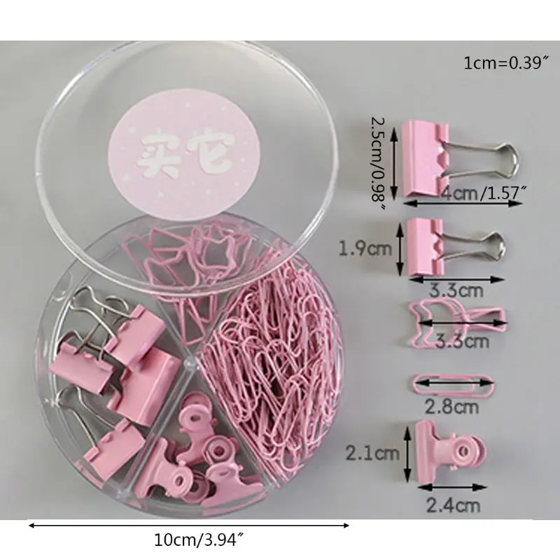 

94pcs/box Metal Clip Large-headed Binder Clips Office Supplies Combination Set Dropshipping