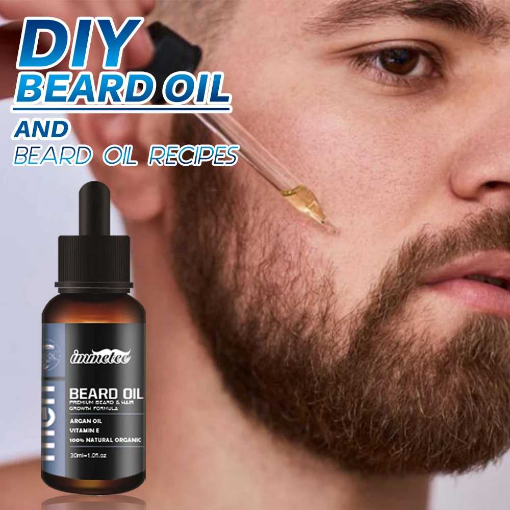 

Beard Oil Growth Oil Organic Beard Essential Hair loss Products Beard Care Men Beard Grow Thicker Nourishing Enhancer Grooming