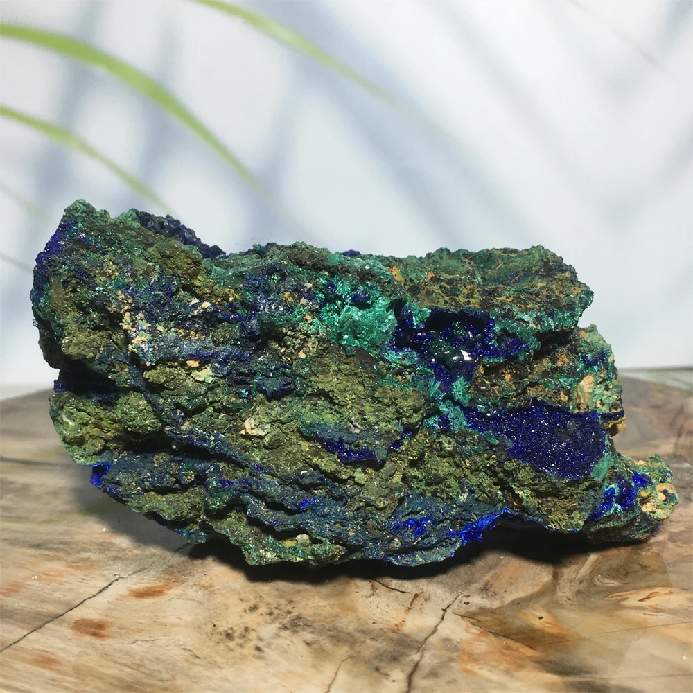 

Natural Stone Malachite Azurite Symbiont Crystal Sample Meditation Therapy Rough Ore Mineral Specimen Modern Decoration Articles