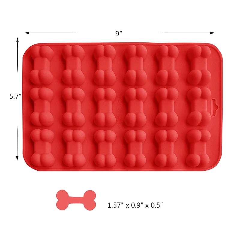 

18Cavity Dog Bone Biscuits Mold High Quality Silicone Cookies Cake Molds Cake Decorating Tools For Household Kitchen Baking Tool