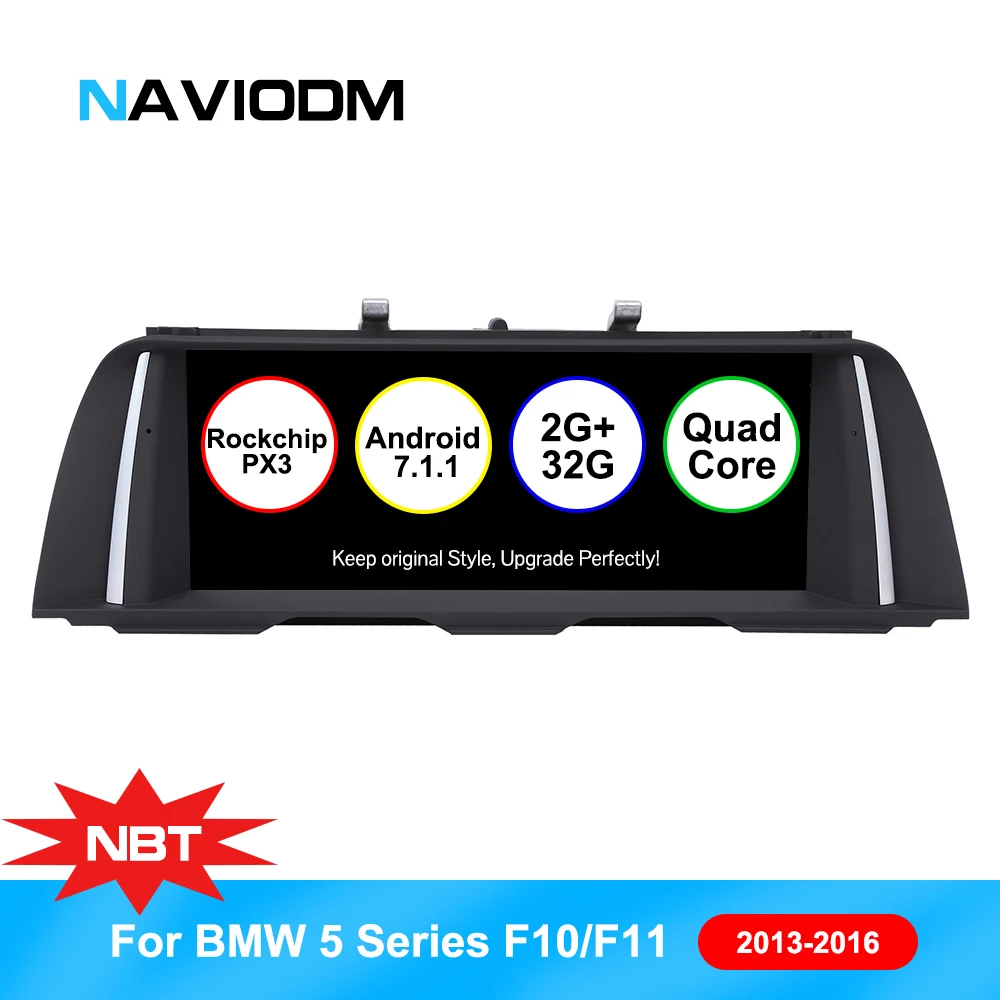 Android 7 1 Автомобильный GPS плеер мультимедийный для BMW 5 серии F10 F11 520 NBT система с IPS HD