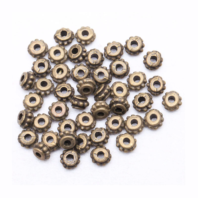 150 шт. металлические бусины в форме цветка для рукоделия |