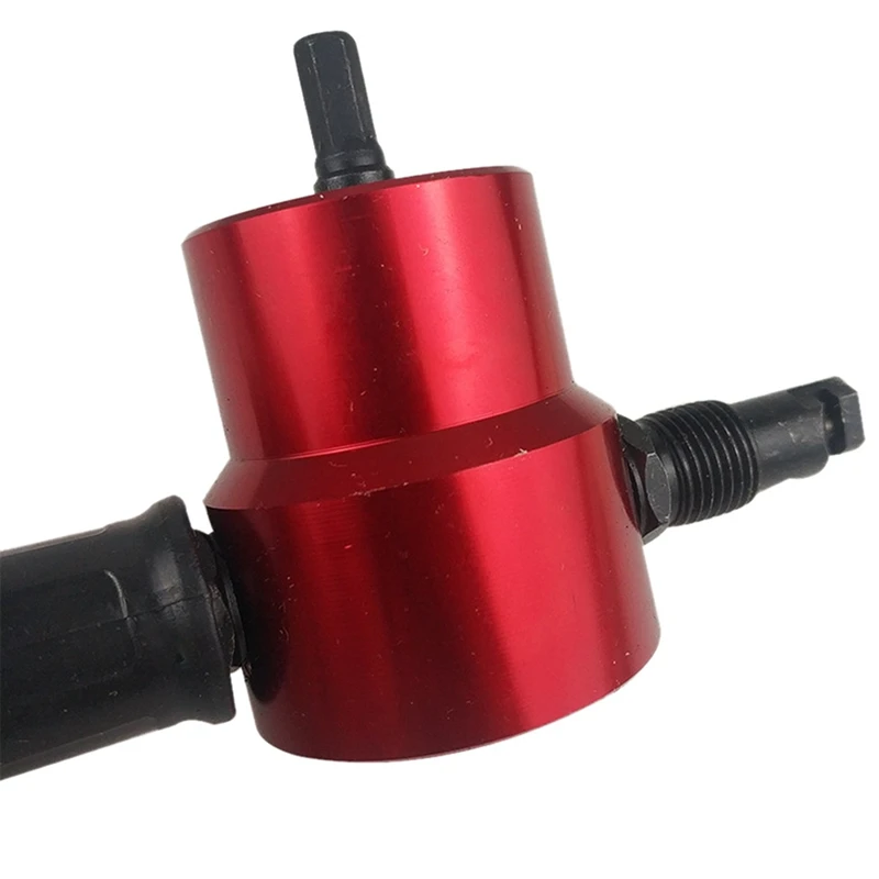 

NEW-Double Head Nibble Metal Cutting Sheet Nibbler Saw Cutter Drill Attachment