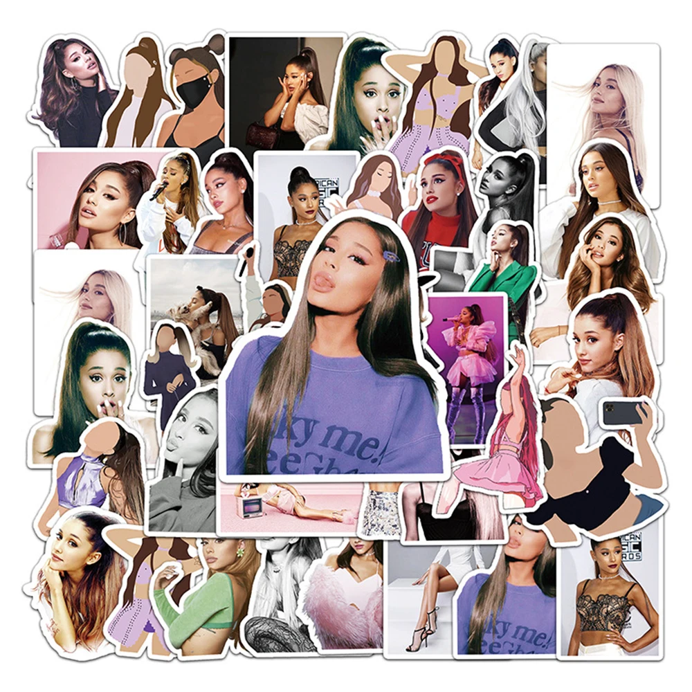 

10/30/50pcs/pack Singer Ariana Grande Stickers Laptop Car Phone Bike Skateboard Cool Waterproof Graffiti Sticker Decal Kid Toy