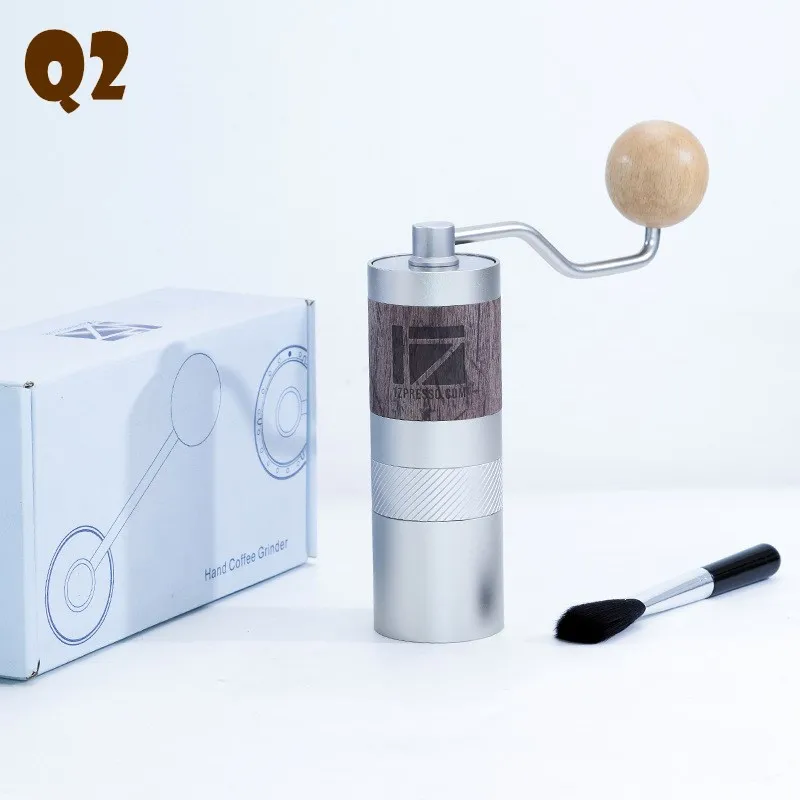 Портативная кофемолка zpresso Q2 из алюминия, ручная кофемолка из нержавеющей стали, мини-кофемолка