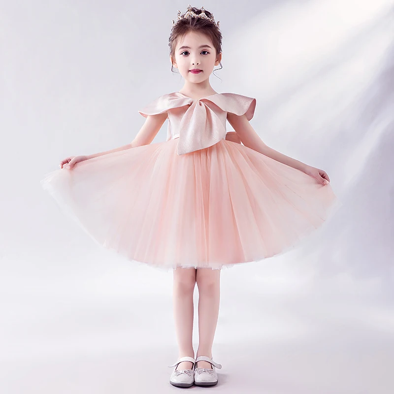 

Милое платье с бантом и цветочным принтом для девочек, бальное платье с жемчужными бусинами, Платье До Колена для свадьбы, дня рождения, вече...