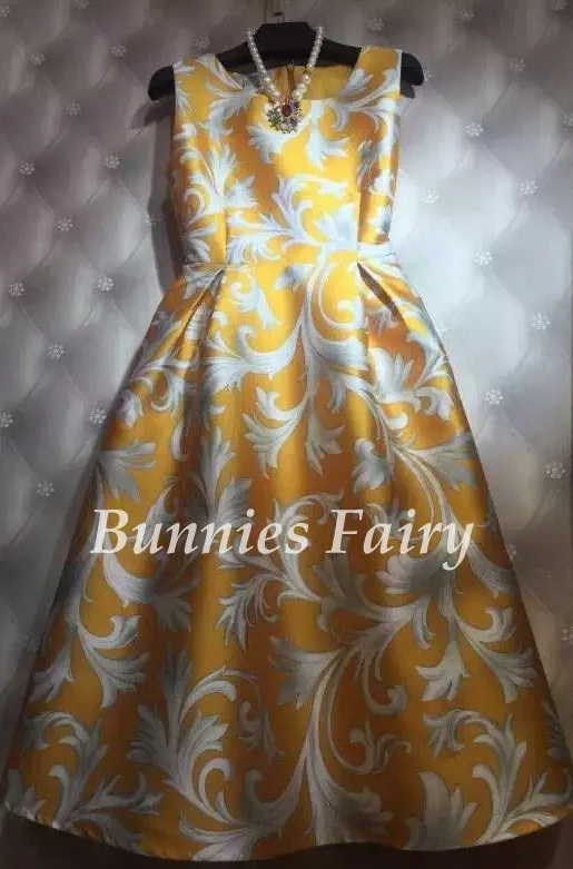 BunniesFairy Весна Осень Хепберн Винтаж Ретро Пастельные цветы цветочный принт Высокая талия платье-майка без рукавов Vestidos - Цвет: 21
