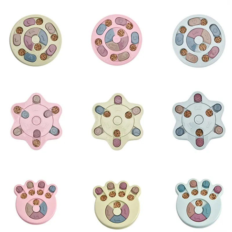 Новая семейная миска для еды поворотный стол дозатор собак и щенков игрушечная