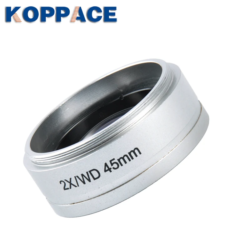 

KOPPACE 2X Stereo Microscope Auxiliary Lens 45mm Working Distance 2X Microscope Lens 54.8mm Interface Size Microscope Objective