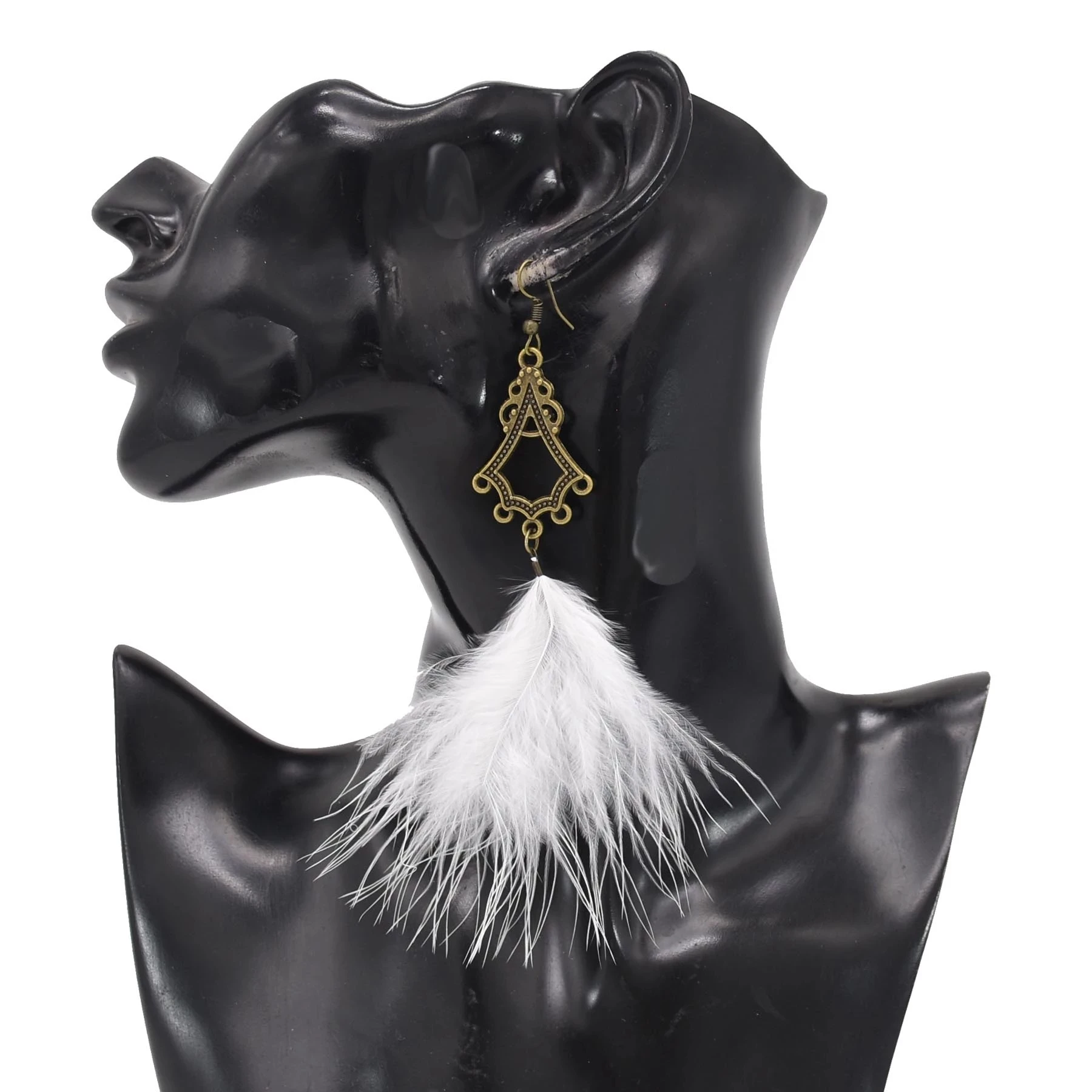 4 пары/компл. НОВЫЕ шикарные серьги-подвески с перьями для женщин раньше