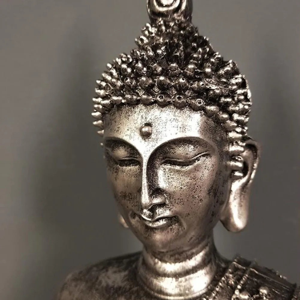 

Ornament Feng Shui Home Office Living Room Yoga Figurines Candle Holder Meditation Decor Resin Collectibles Gift Buddha Statues