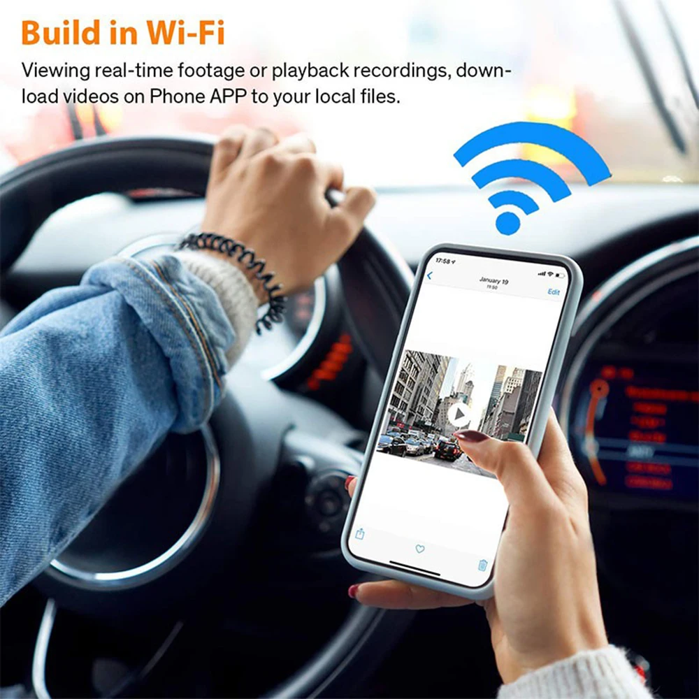 1080P WIFi видеорегистратор Автомобильный с Wi-Fi ADAS Android ночная версия | Автомобили и