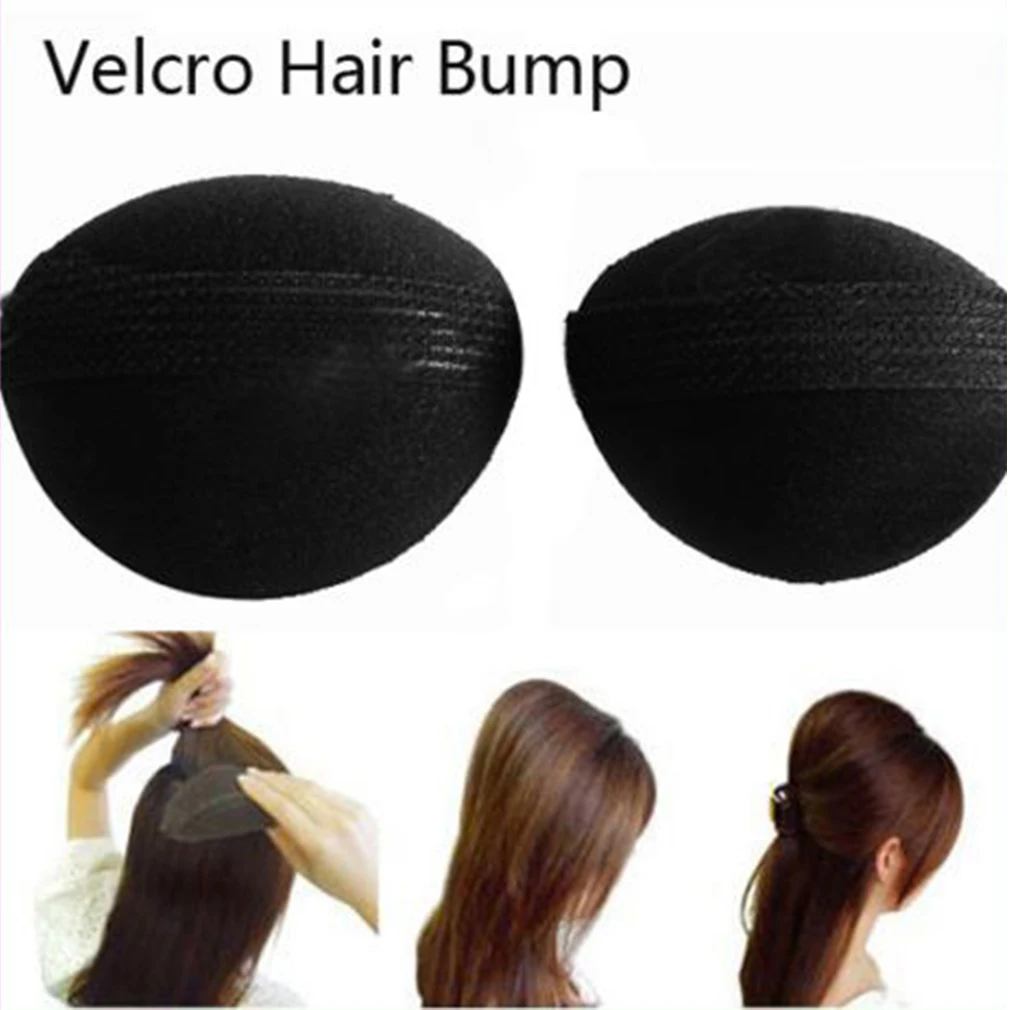 

2pcs/Set Girls Beauty Volume Hair Base Bump Hair Styling Insert Pad Tool Sponge Hair Maker Pad Styling Hair Base Black