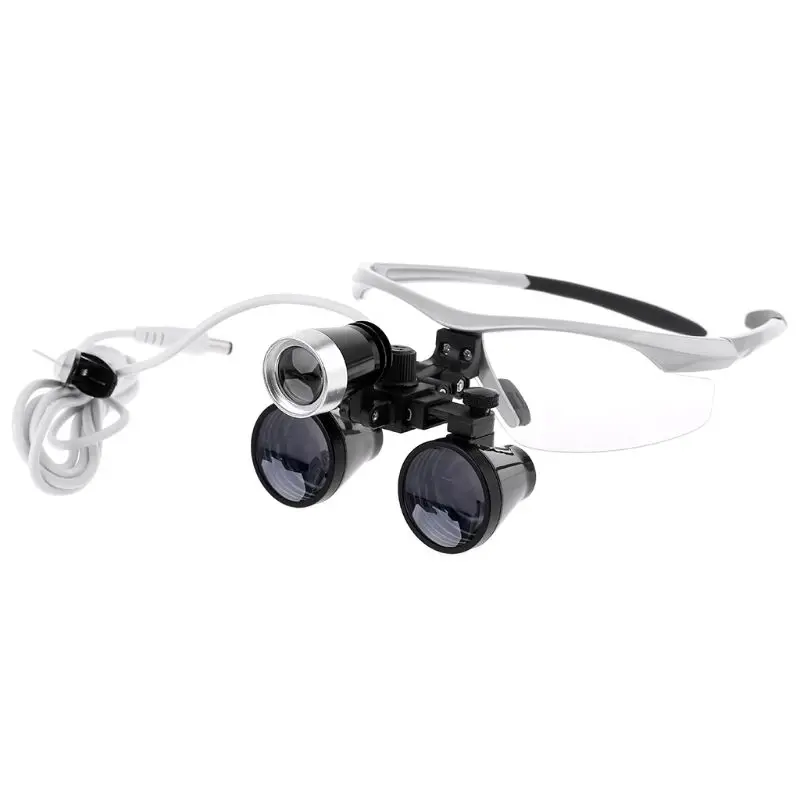 

2.5X/3.5X 420mm Dental Loupe Magnifier Operation w Head Light