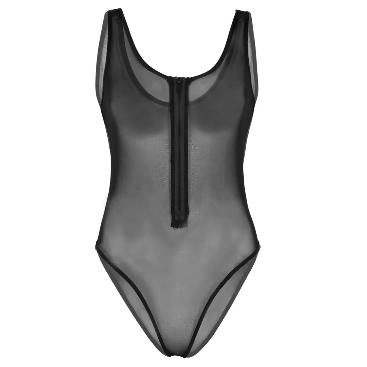 Для женщин Цельный купальник 2021 прозрачная Прозрачное нижнее белье в сетку с