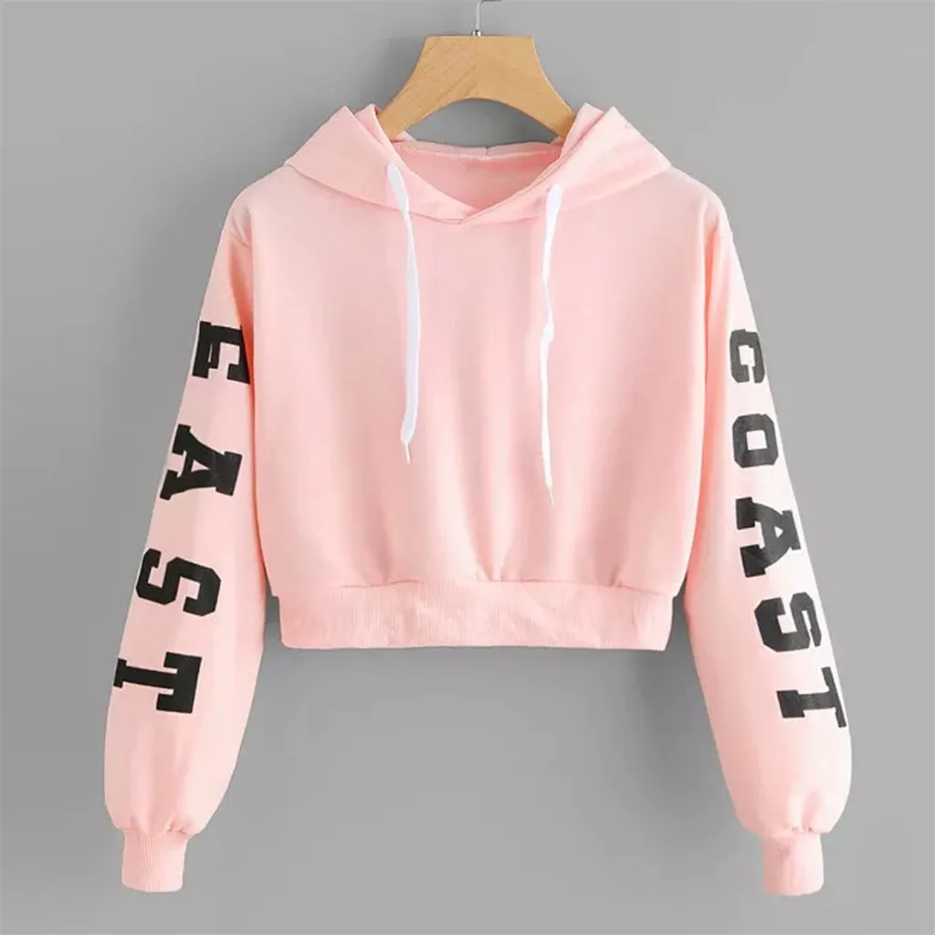 

Hoodie women sweatshirt Autumn Long Sleeve Hoodie Sweatshirt Letters Hooded Pullover clothes sweat femme