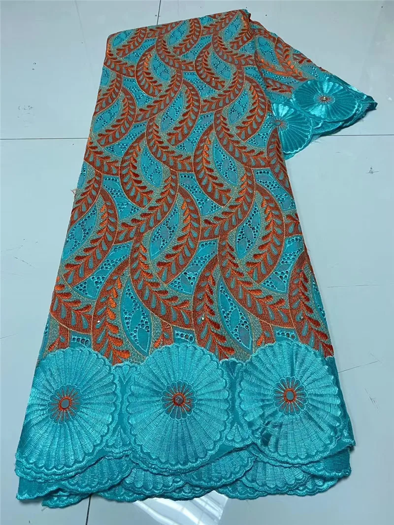 

Newarrival cotton lace fabric good quality embroidery swiss voile lace fabric for nigerian clothes sewing KC10122