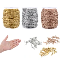 1 meter 3 size metal stainless steel chain gold rolo cable chain wallet bracelet for diy necklace jewelry making supplies