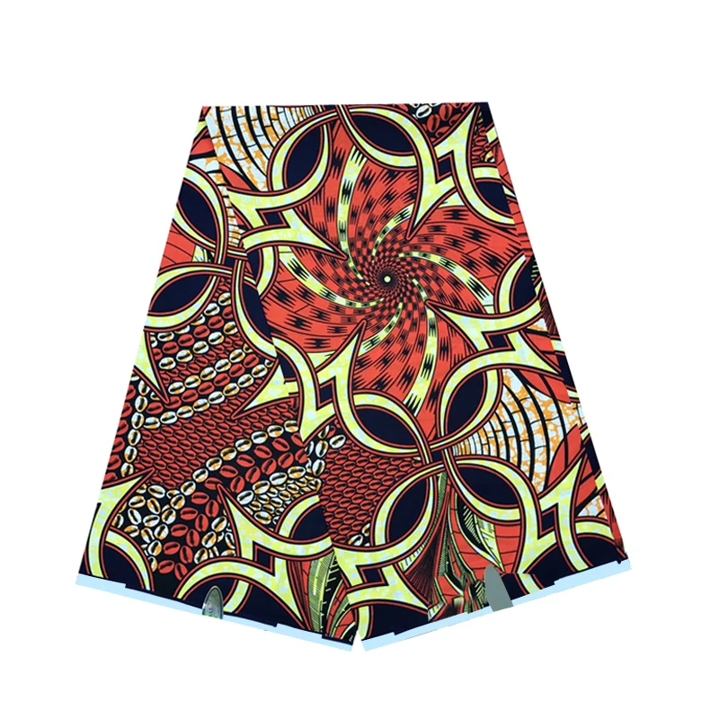 

By The Yards Veritable High Quality Clothes Material For Sewing Real African Ankara Style Wax Dye Printed Cotton Fabric R-V 3-42